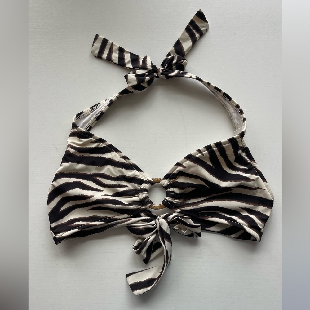 Ralph Lauren Animal print halter bikini top
